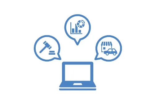 「DataLinePRO」は、中古車相場を膨大な情報からスピーディーに検索できる、販売店様向け総合支援Webシステムです。